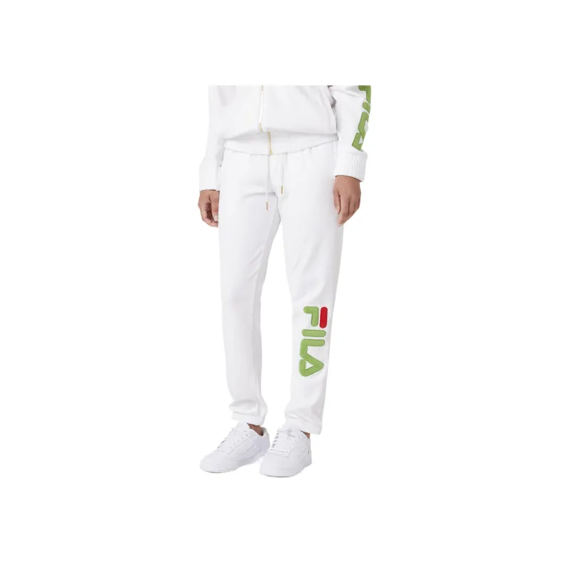 FILA Mansur Casual Pants Unisex White/Forest Green/Red-3