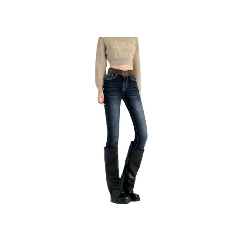 Concubine Zhu Jeans Women's Dark Blue-2