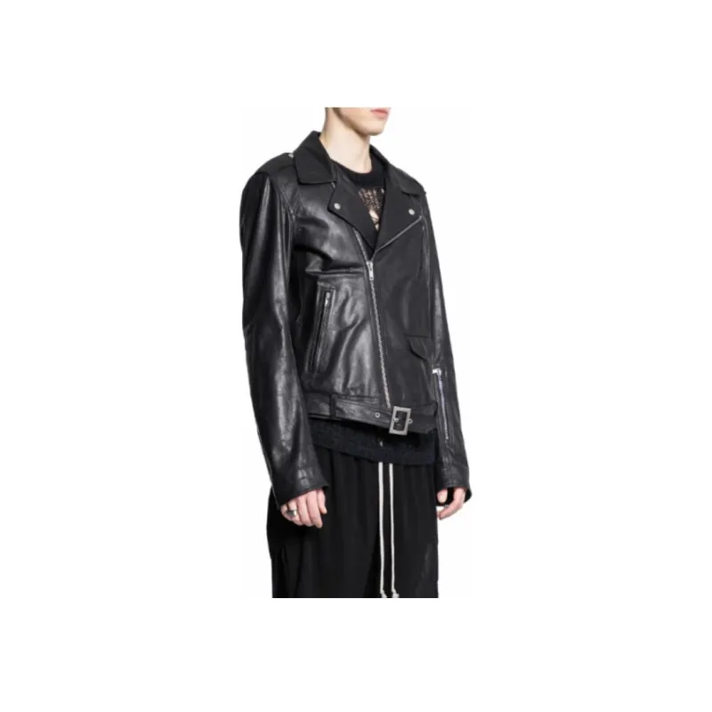 RICK OWENS Lukes Stooges Leather Jacket-2