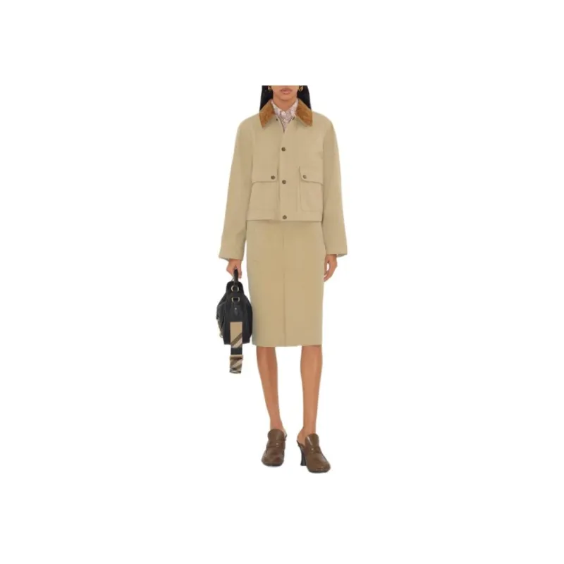 Burberry Press Stud Cropped Jacket-2