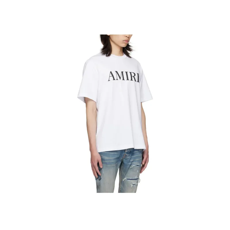 AMIRI Logo Printed Crewneck T Shirt-4