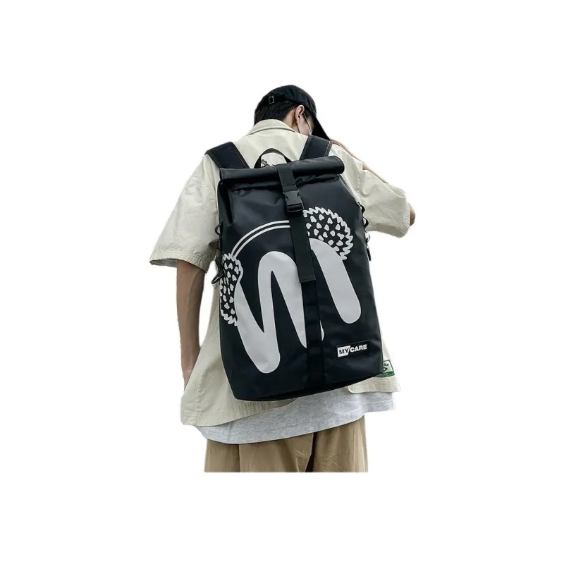 TINYAT Oxford Backpack Large Size Unisex Black-5