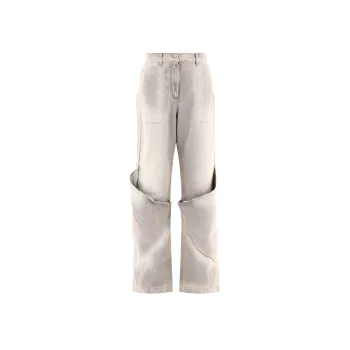 The Attico High Waist Distressed Effect Jeans