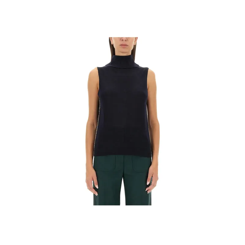 Paul Smith High Neck Ribbed Hem Vest-0