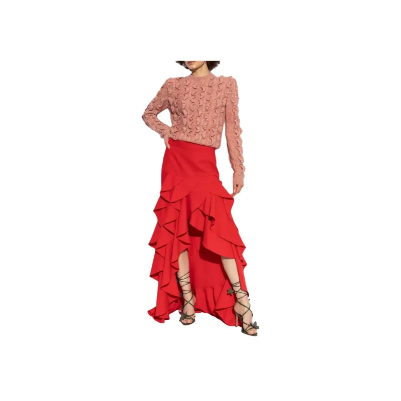 MOSCHINO Ruffled Crewneck Jumper-1