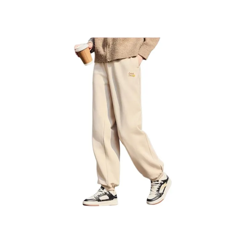 Anta Good Things Happen Knitted Sports Pants Unisex Light Smoke Gray-2