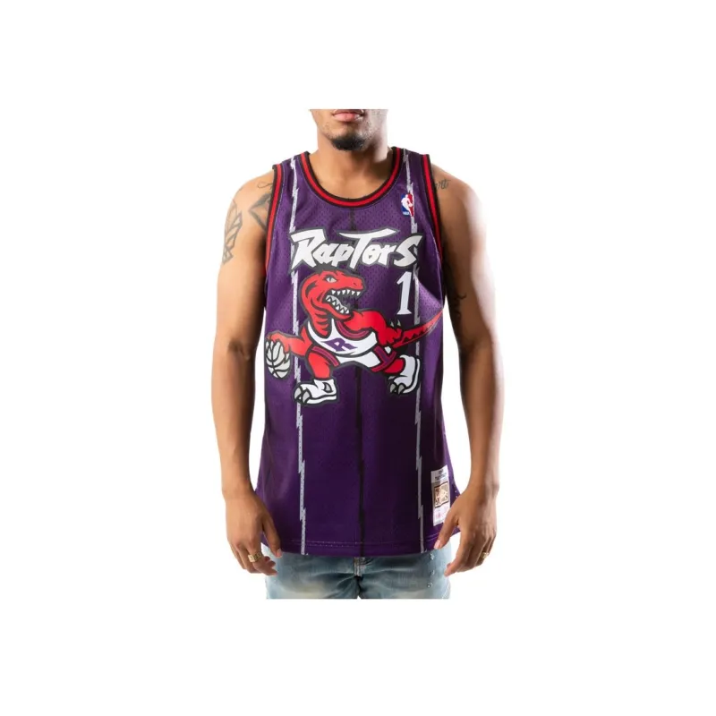 Mitchell & Ness Toronto Raptors Road 1998 99 Tracy Mcgrady Swingman Jersey-2