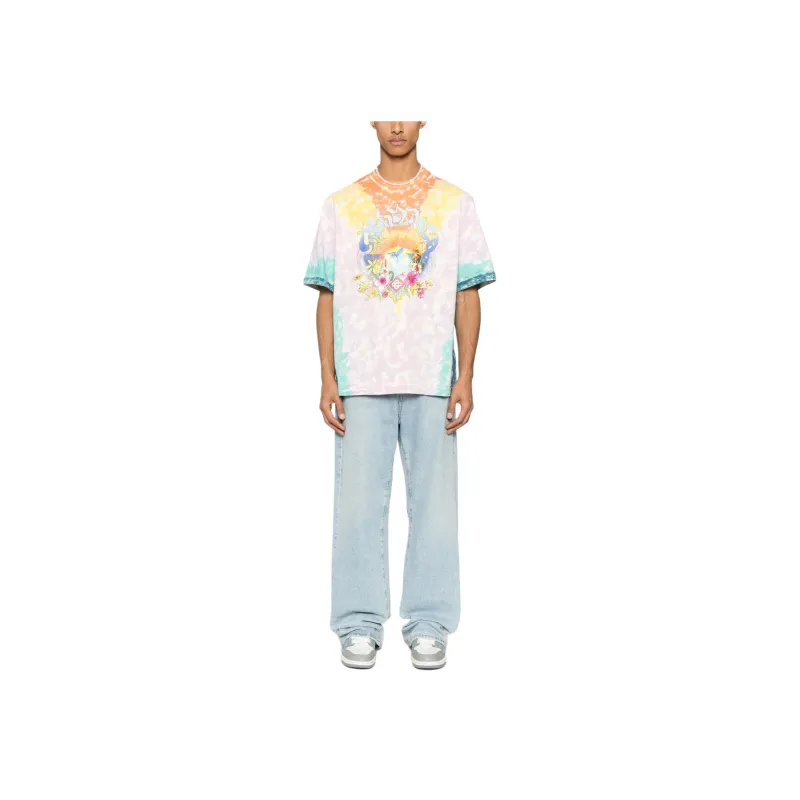 CASABLANCA Surf trip Tie dye T shirt-1