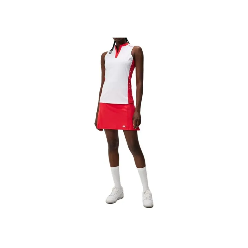 J.Lindeberg T Shirt Women's Red White-1