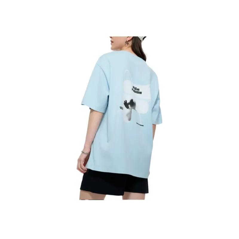 FILA FUSION T Shirt Unisex Light Teal Blue-2
