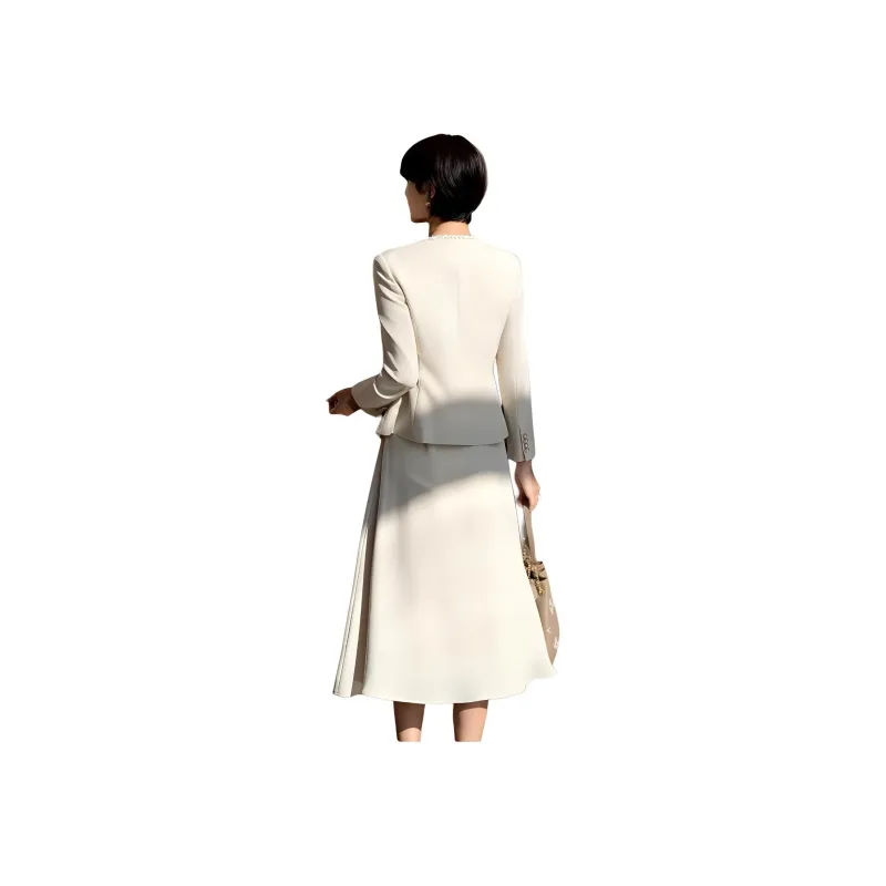 ONE SHALLOW Business Suits Women's Beige Apricot-0