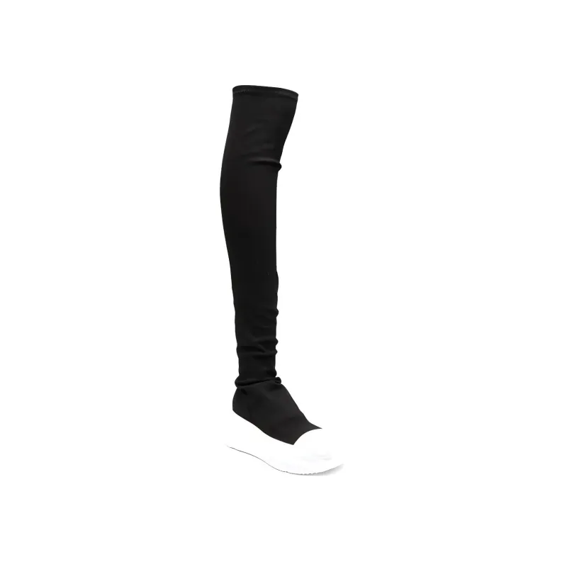 Rick Owens DRKSHDW Abstract Stockings Boot Black Milk Women's-1