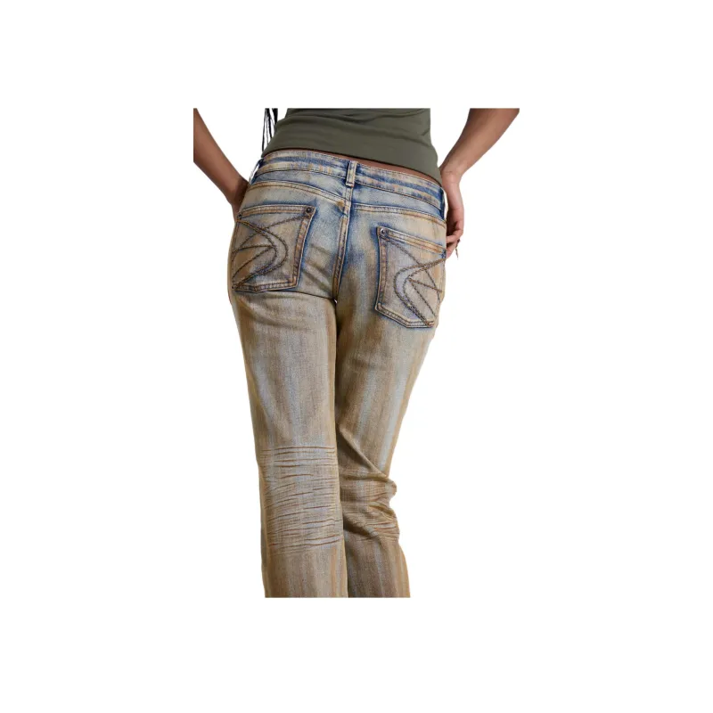 Jaded London Rusted Denim Bootcut Jeans Women's Blue/Blue-4