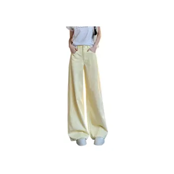SITOL Jeans Women's Apricot Yellow