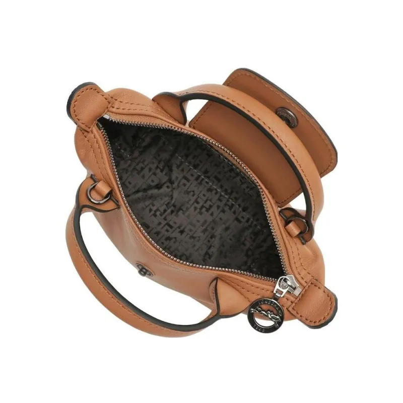 LONGCHAMP Le Pliage Cuir Sheepskin Handbag Shoulder Bag Crossbody Bag Mini Women's Hazelnut Umber-4