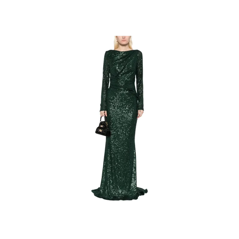 Talbot Runhof Lgslv Sequin Evening Dress-1
