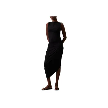 CALVIN KLEIN Sleeveless Dress Europe Version Women's Black