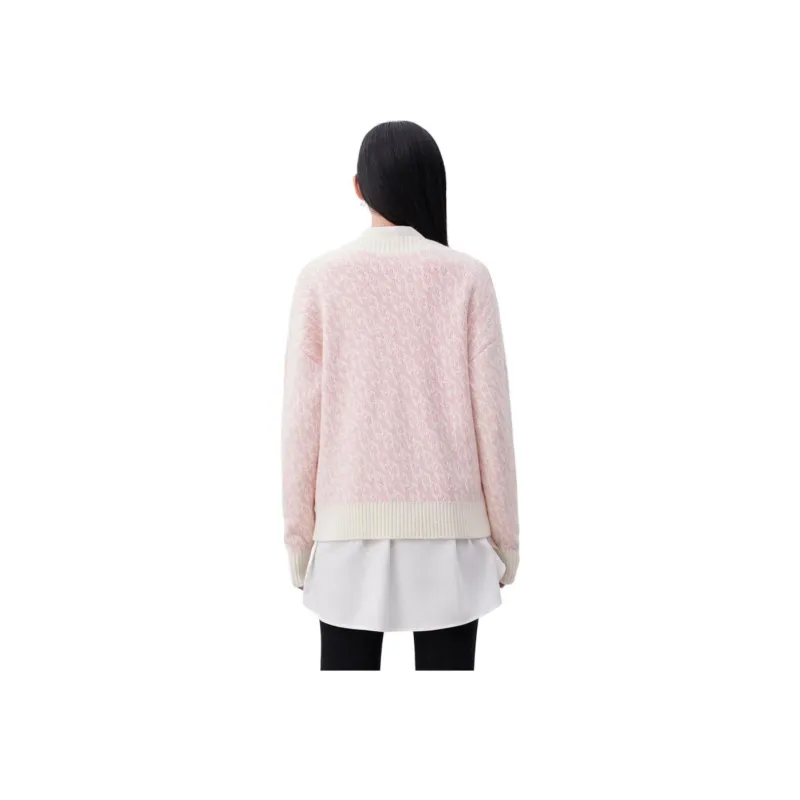 EICHITOO Knitwear Women's Pink Pattern-1