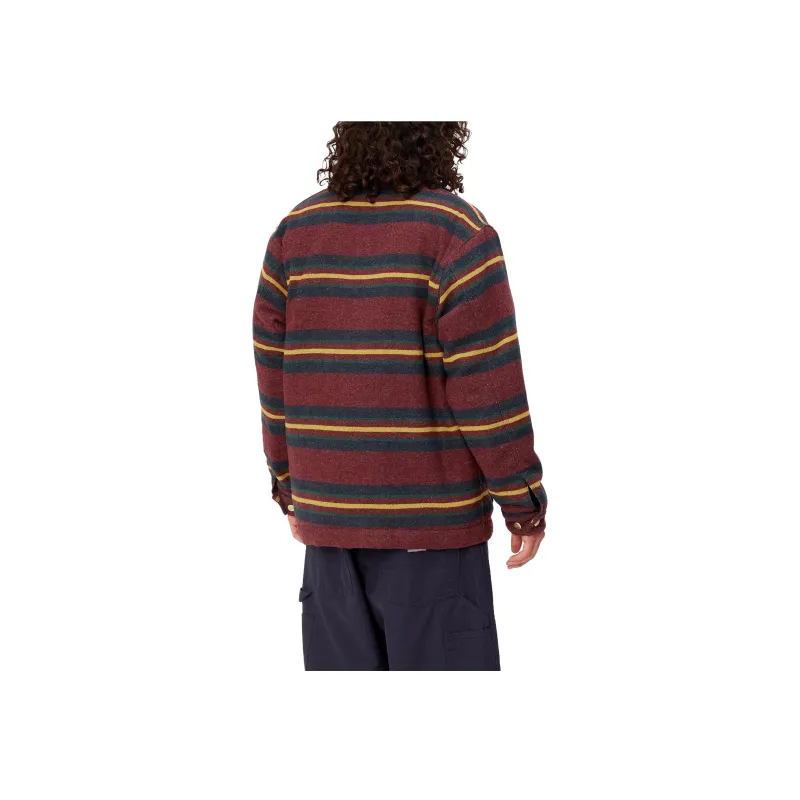 Carhartt WIP Oregon Striped Flannel Jacket-2