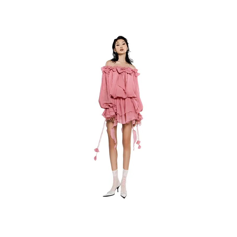 LSOUL Stacy Set Skirt Set Women's Pink-1