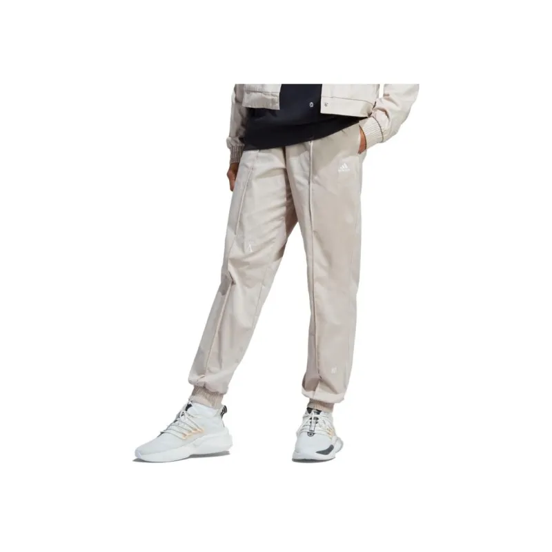 Adidas Knitted Sweatpants Women's Gray Brown Tan-1
