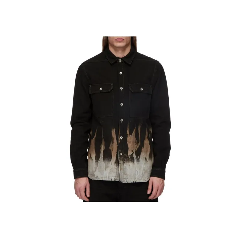 Rick Owens DRKSHDW Tie Dyed Denim Jacket-0