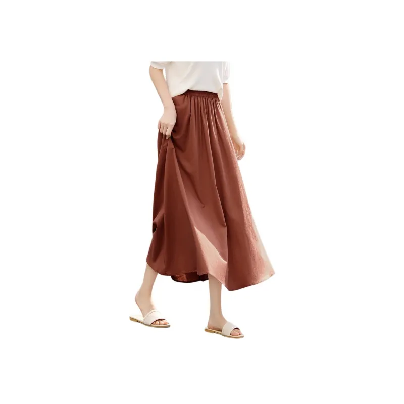 XWI Casual Long Skirt Women's Pumpkin Red-4