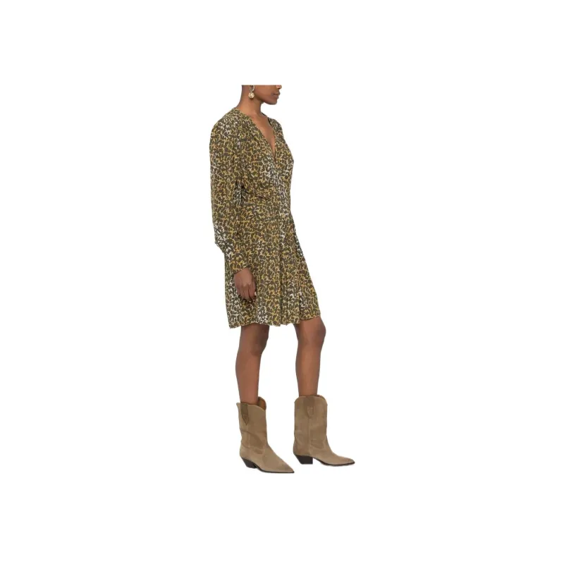 ISABEL MARANT ETOILE Printed V Neck Mini Dress-3