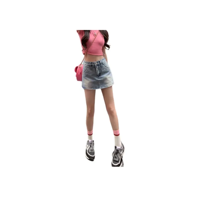 ZNZW Denim Shorts Women's Nostalgic Blue-0