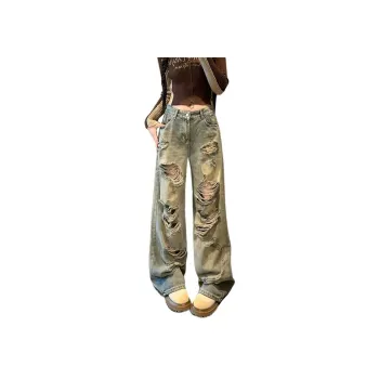 BENGEN Jeans Women's Blue Pants