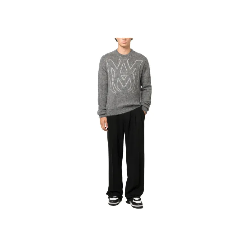 AMIRI Logo Jacquard Crewneck Knitted Jumper-2