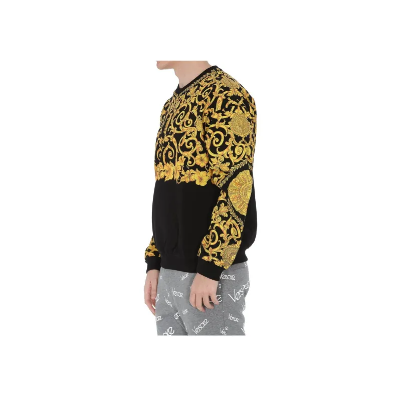 VERSACE Sweatshirts Men Yellow Black-8