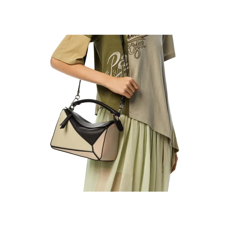LOEWE Puzzle Cow Leather Handbag Shoulder Bag Crossbody Bag Regular Women's Multicolor-6