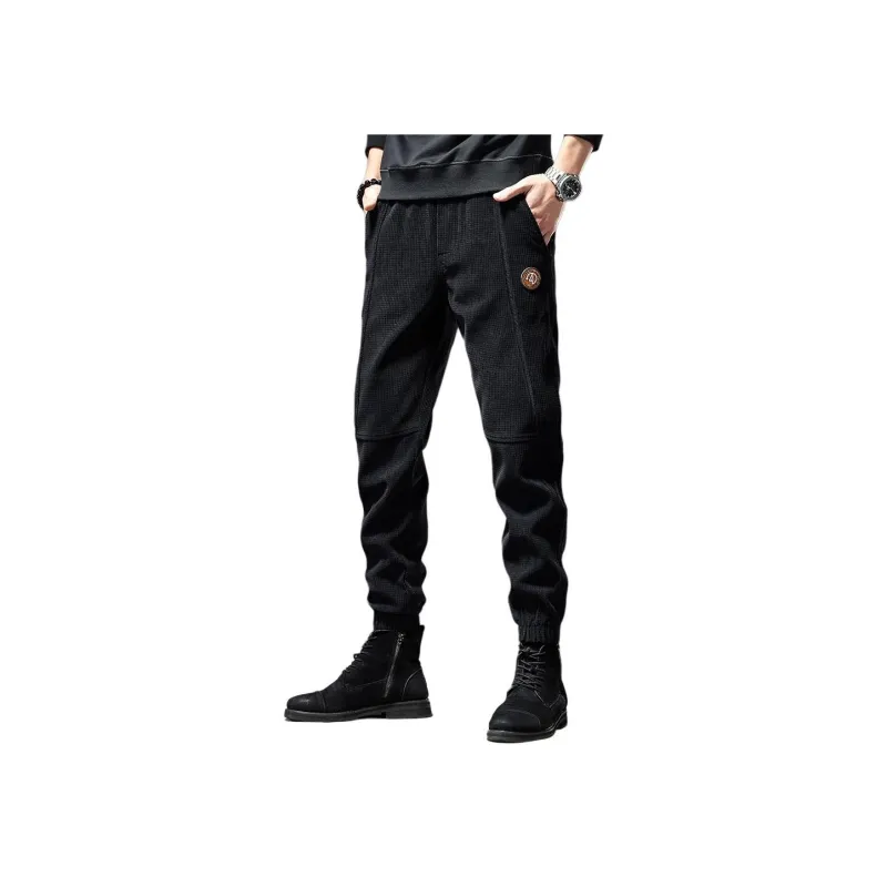 Devanro Casual Pants Men's Black-4