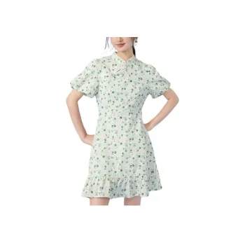 EICHITOO Short Sleeved Dresses Women's Ecru Pattern