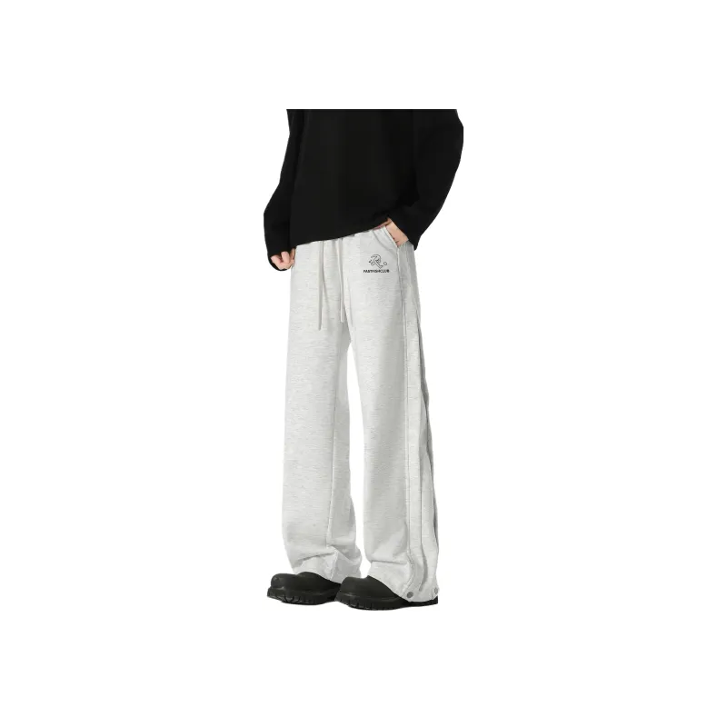 FASTFISH Casual Pants Unisex White Heather Gray-3