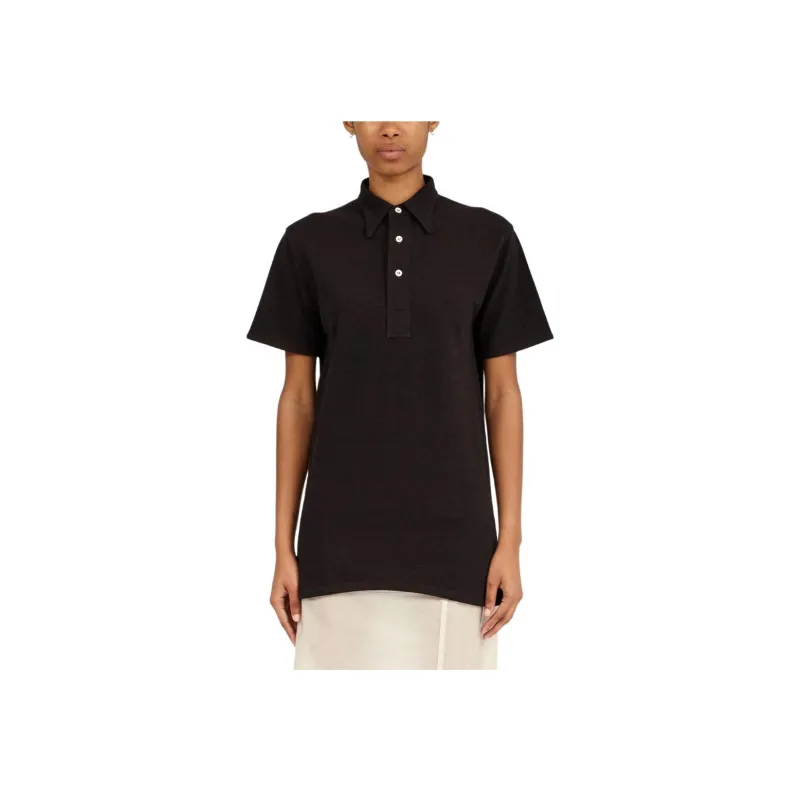 Maison Margiela Collared Knitted Polo Shirt-1