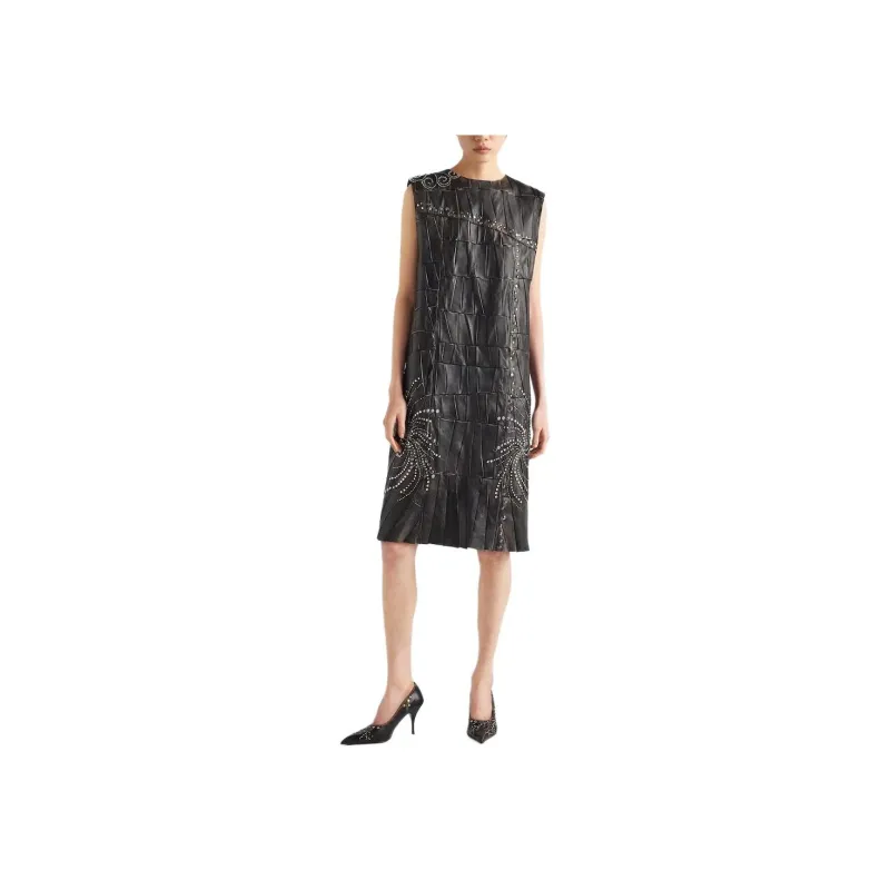 PRADA Patchwork Nappa leather Dress-1