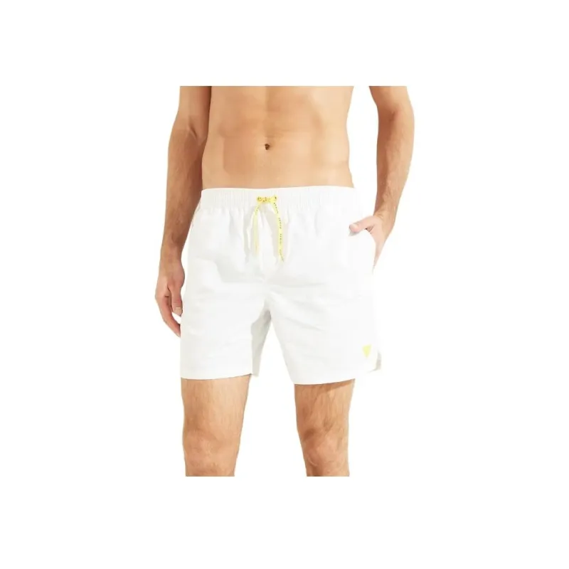 GUESS Nylon Swim Trunks Casual Shorts Men's White-0