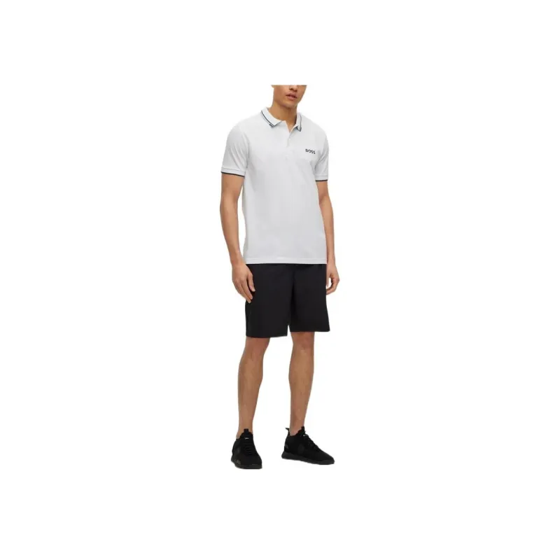 HUGO BOSS SS23 Polo Shirts Men Blue With White Lettering-1