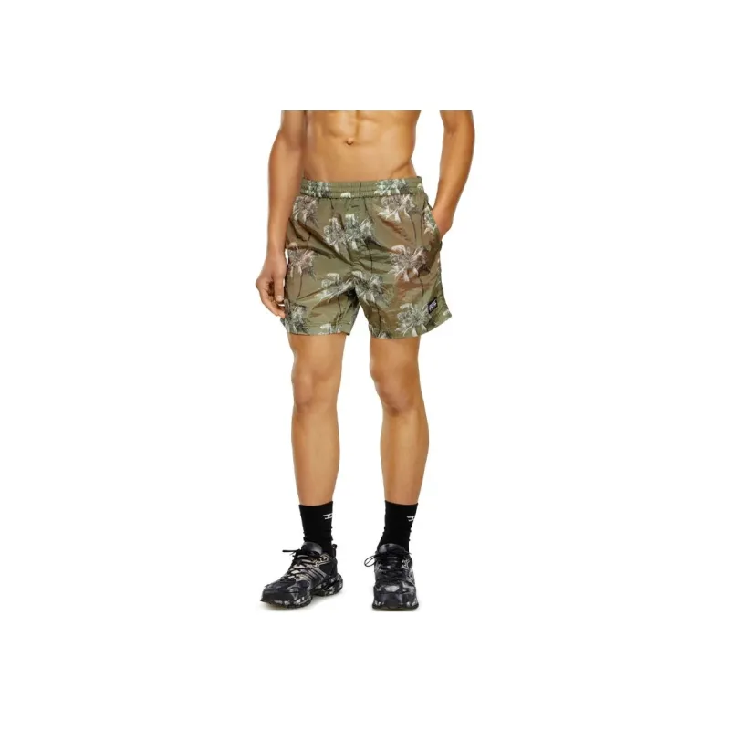 DIESEL Bmbx Rio 41cm Parachute Palm Tree Printed Swim Shorts-1