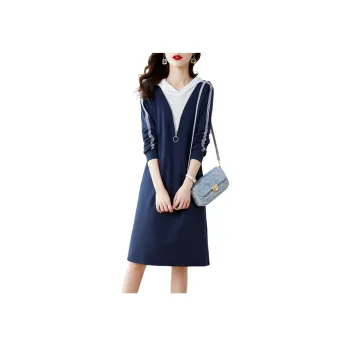 XWI Long Sleeved Dresses Women's Royal Blue
