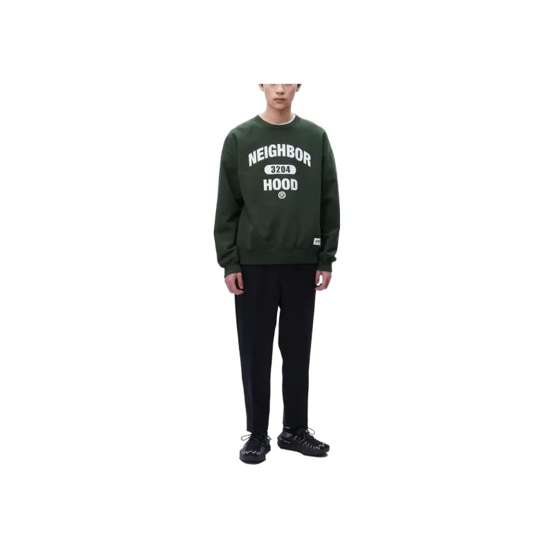 NEIGHBORHOOD Logo print College Sweatshirt-4