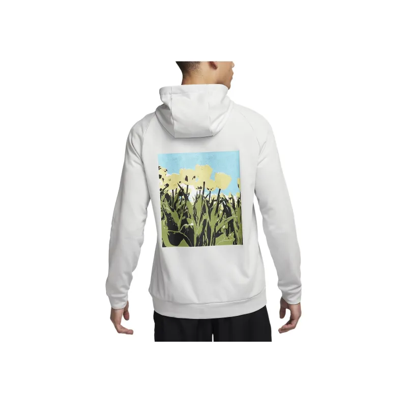 Nike Dri FIT Hooded Fitness Pullover Sweatshirt Men's White-1