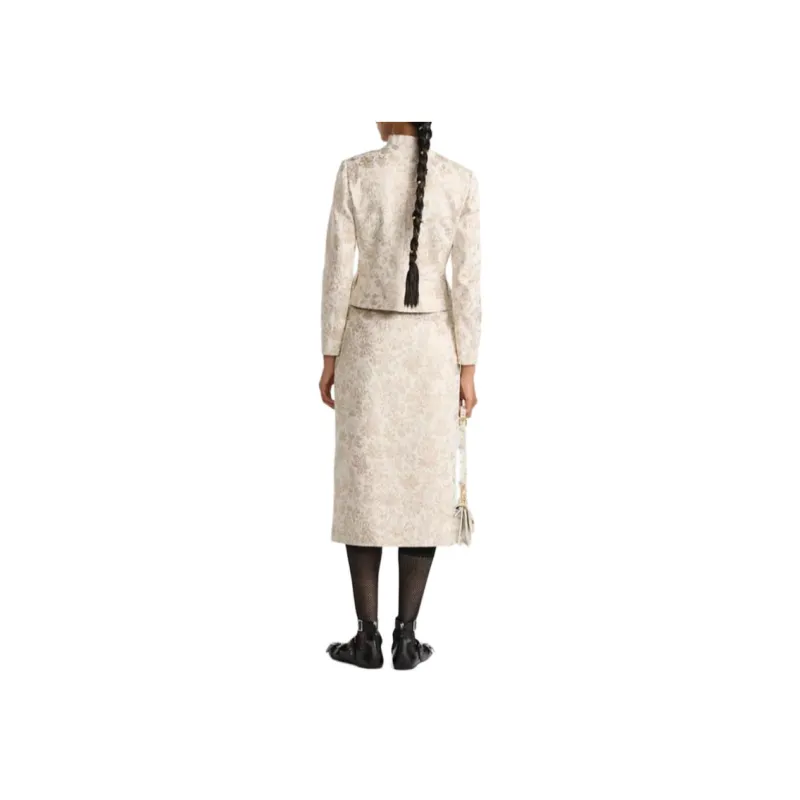DIOR Casual Long Skirts Women's Beige-3