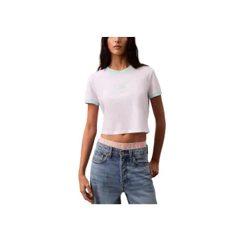 CALVIN KLEIN T Shirt Women's Bright White/Blue Light