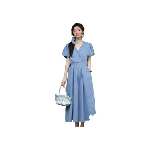 MISHOW 여성 반팔 원피스