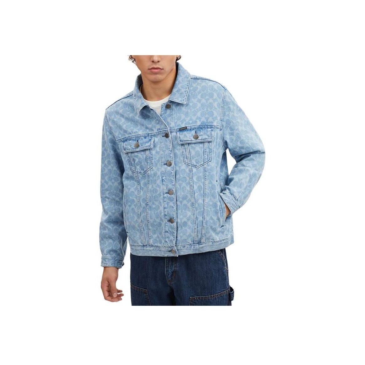 COACH Denim Jackets Men Blue - POIZON