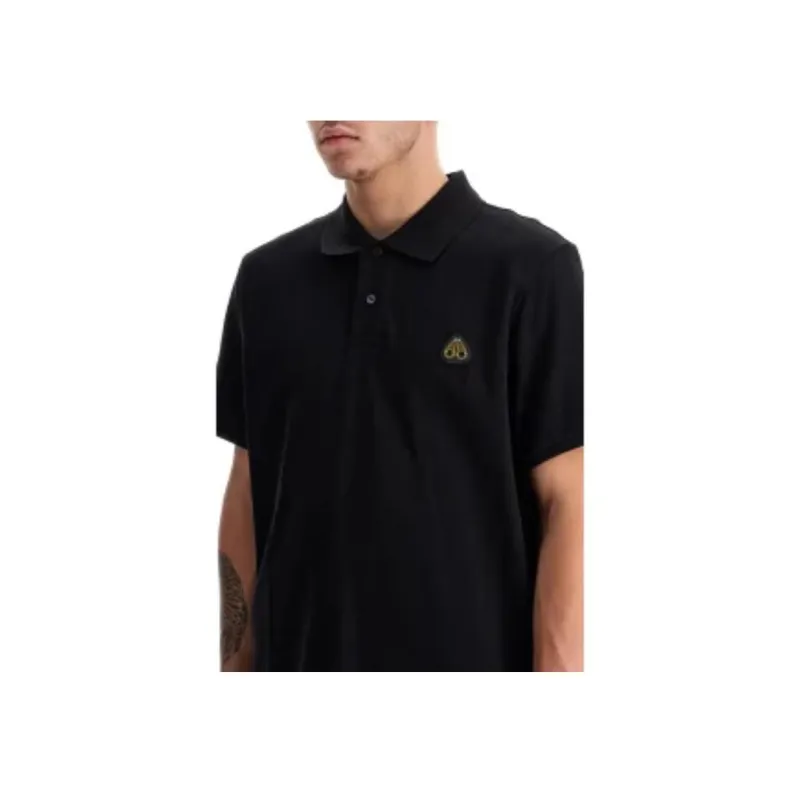 Moose Knuckles Logo Patch Short Sleeved Polo Shirt-2