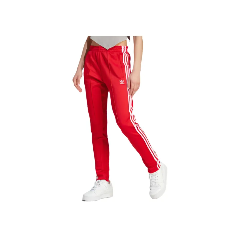adidas originals Firebird Loose Track Tracksuit Bottoms Red-5